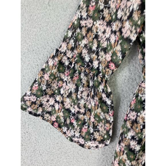 Wonder Nation Girls Floral Mini Dress Bell Sleeves Size L Multicolor NEW - Picture 8 of 12